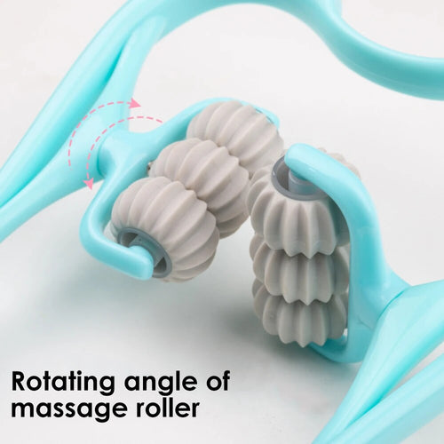 6-Wheel Neck & Spine Massager | Deep Tissue Cervical Massager for Neck, Back & Shoulder Pain Relief | Multifunctional Manual Massage Tool