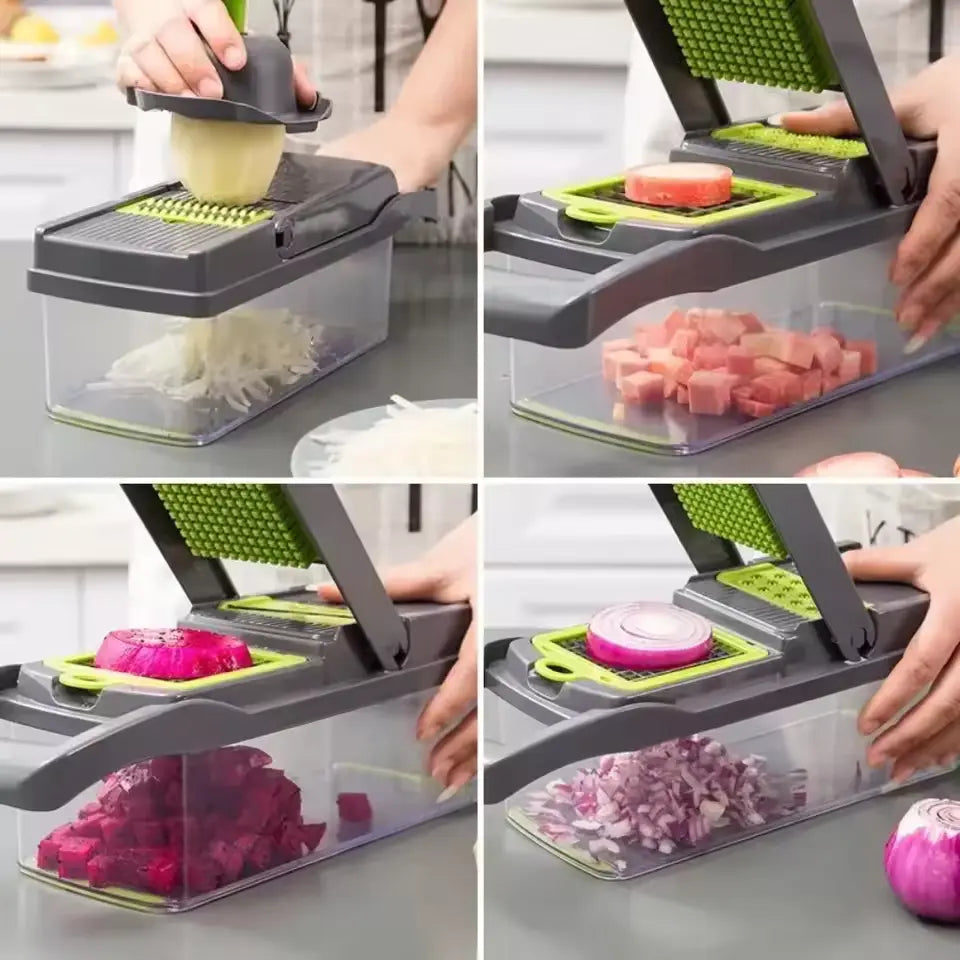 16-in-1 Vegetable Cutter – Multifunctional Chopper & Mandoline Slicer