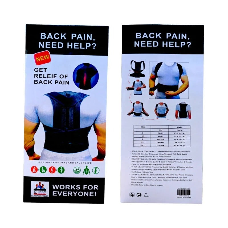 Back Pain Relief Posture Corrector Belt for men and women | Adjustable Support for Spine, Shoulder & Lumbar Alignment | Medium