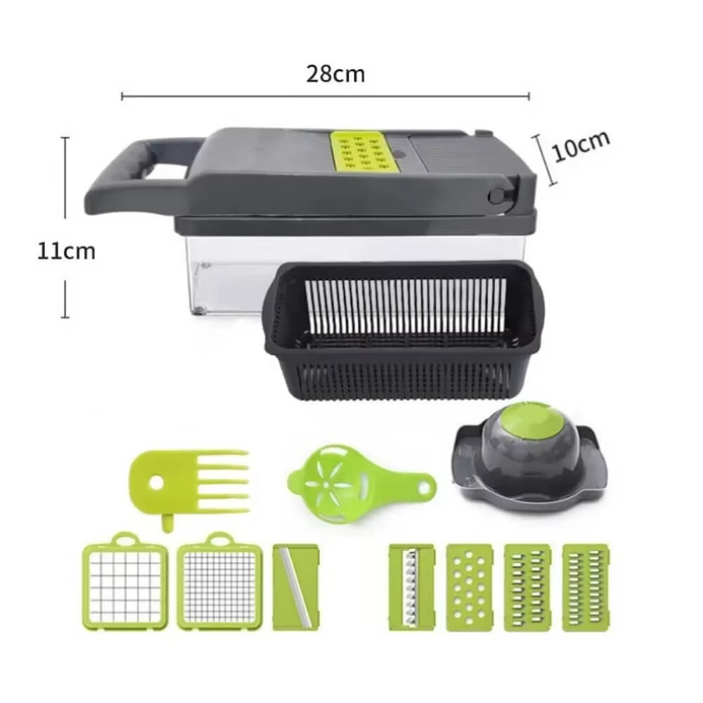 16-in-1 Vegetable Cutter – Cut vegetables 10X faster- Save hours