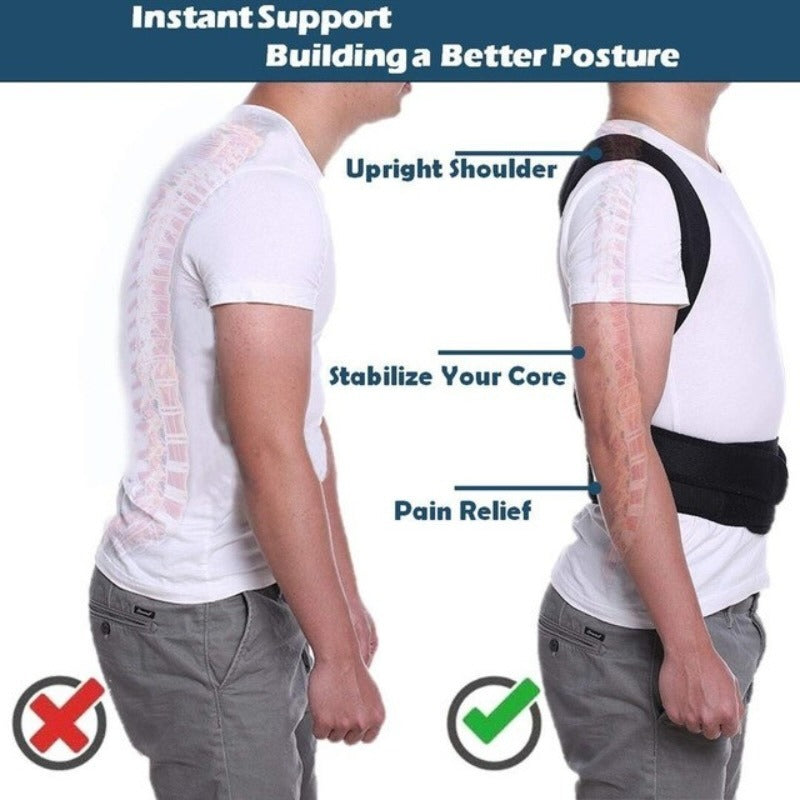 Back Pain Relief Posture Corrector Belt for men and women | Adjustable Support for Spine, Shoulder & Lumbar Alignment | Medium